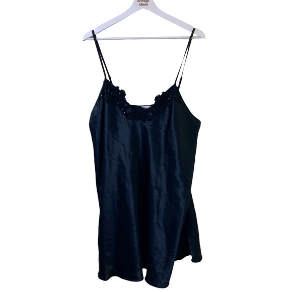 Vintage Intimates & Sleepwear Vintage Lacy Silky Slip Dress In